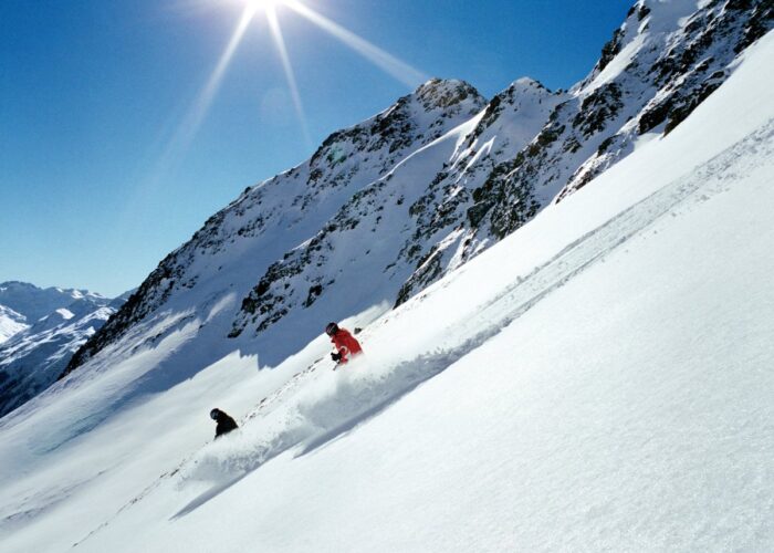 Står på ski i mont blanc